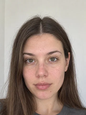 Charcoal Grey shirt on her photo