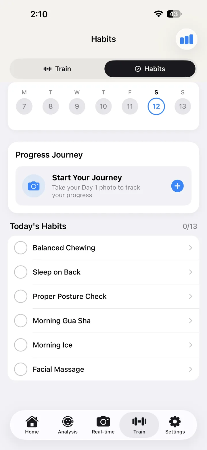 Symmi habits and rescan screen